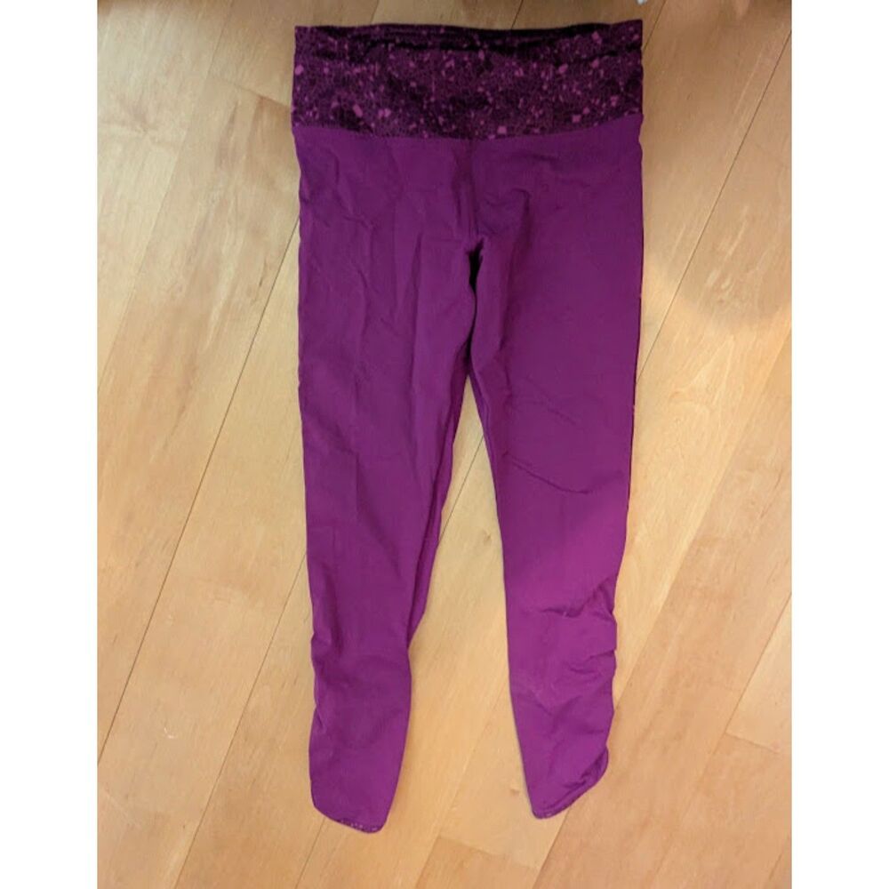 Lululemon 6 Real Quick Leggings Purple Regal Plum / Paradise Geo